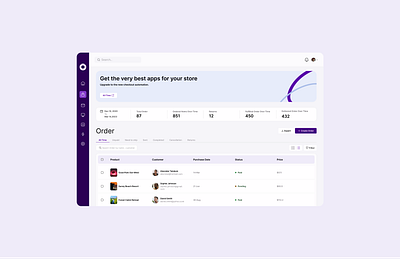 Ordera Platform creative design inspiration inspire order platform portal purple ui ui design uidesign