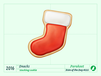 Icon of the Day #111 christmas cookie design emoji icon icons illustration ios stocking vector xmas