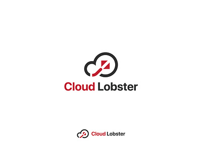 cloud lobster logo branding cloud lobster logo cloud logo design graphic design icon logo illustration illustrator logo tech logo typography vector