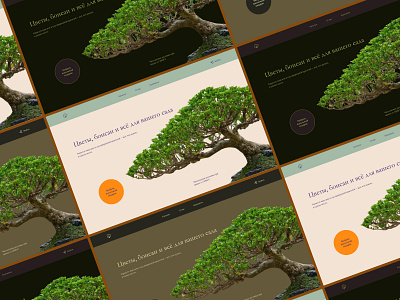 Concept all for your garden asia bonsai design landing ui