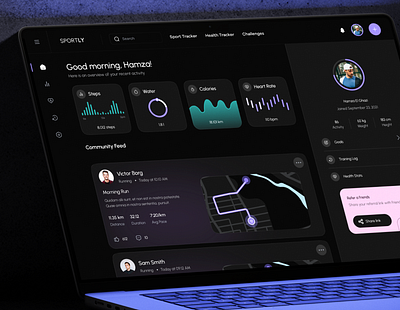 SPORTLY - Sport Tracking Dashboard ui