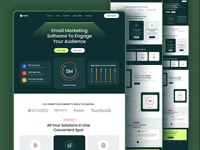 Landing Page for Email Service ailing design email email landing page email marketing email service landing design landing page landing ui mail landing mail service marketing automation ui ui ux design ux website