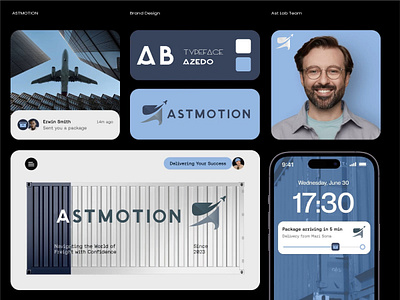 Astmotion: Dynamic Logo Design for a Courier Service modern transport branding