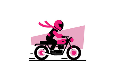 Lady Biker amazon biker branding custom t shirt design graphic design illustration lady biker logo marketing poster shop store vector