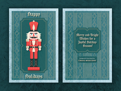 Holiday Card 2024 blackletter christmas christmas card graphic design holiday card illustration nutcracker pattern typography