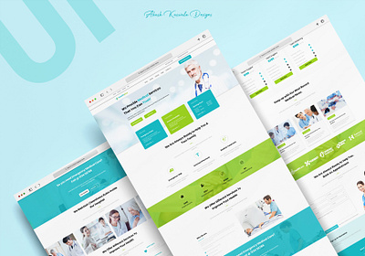 Web UI for Hospital - Healthplus designer figma typography ui uiux ux webdesign webui