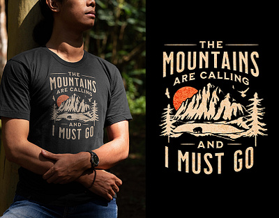 Mountains Adventure T-shirt Design adventure t shirt custom t shirt design illustration mountains t shirt outdoor t shirt retro t shirt t shirt design typography typography t shirt design