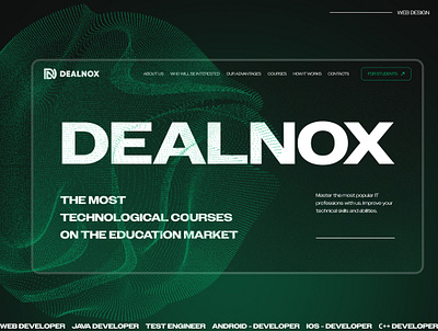 Dealnox - Web Design for sell courses branding courses design education figma illustrator it photoshop ui uiux design ux web design web site