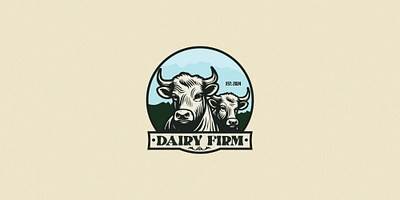 DAIRY FIRM VINTAGE LOGO brand identity branding corporateidentity creativedesign dairyfirmlogo design designinspiration designtrends graphicdesign hand drawn logo logo logo design retrodesign retrologo sketch trendylogo vintagelogo vintagestyle