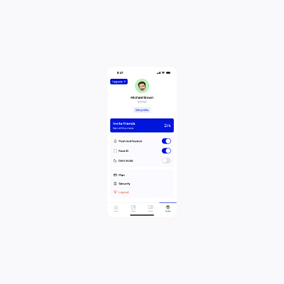 User profile app dailyui design mobile ui ux