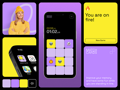 MatchCards Game Interface design graphic design interface ui user experience ux