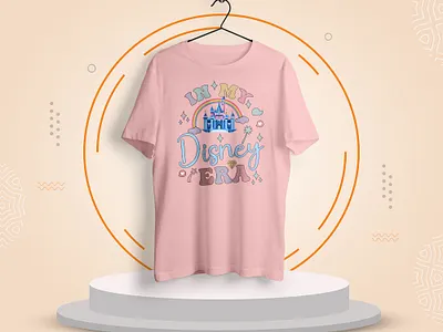 Disney Typography T Shirt Design Vector 206 apparel clothing design graphic illustration tee typography