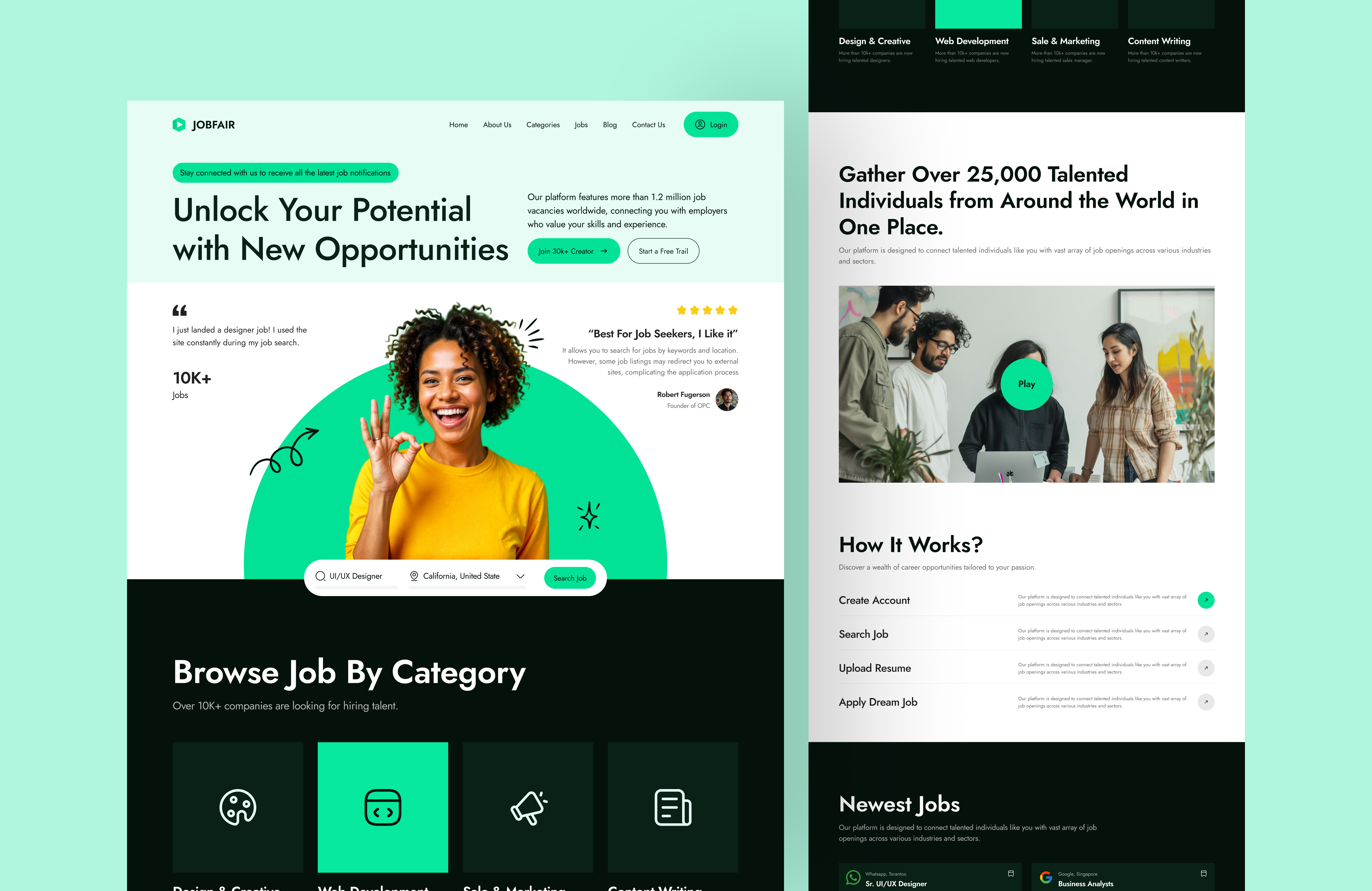 Example of Website Redesign