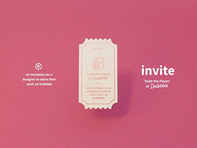 Dribbble Invite (Has Been Shared) bea bear dribbble dribbble invitation dribbble invite invitation invite jelly bear line icon