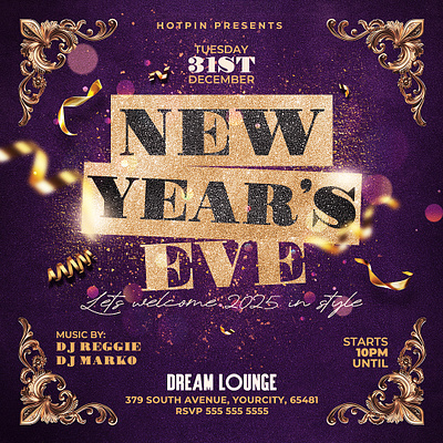 New Year Flyer Template nye party