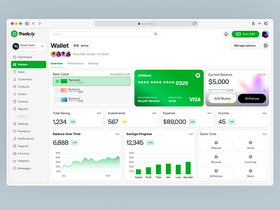 wallet dashboard branding dashboard graphic design ui