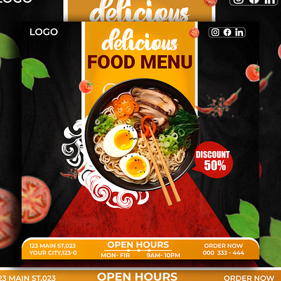 Food Social Media Post Design ads ads design delicious food design discount post facebook post food instagrampost social media post design