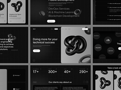 WLY. Design for development company. 3d agency black background creative design design agency design inspiration digital digital agency graphic design illustration interface landing page marketing modern ui uiux dsign ux webdesign website