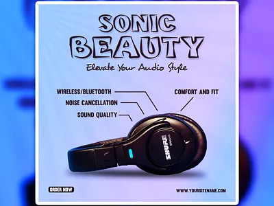 Brand Promotional PSD Social media Templates ads background creative design headset marketing photoshop promo promotion sales