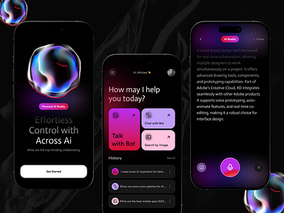 Ai Chat Bot App ai ai bot ai chat bot app design bot chat chat app chat bot chat generator chatting messaging app mobile app mobile design ui uidesign ux