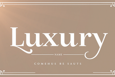 Luxury - Elegant Luxury Font logo luxury font serif