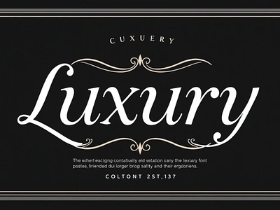 Luxury - Elegant Luxury Font elegant font log serif font