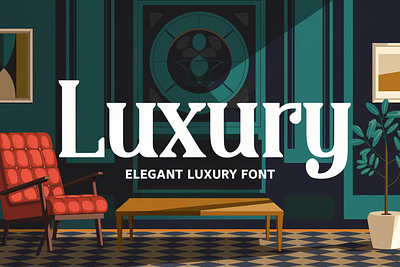 Luxury - Elegant Luxury Font animation font graphic design logo serif