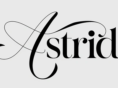 Astrid Elegant Ligature Typeface animation font graphic design logo serif