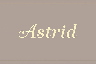 Astrid Elegant Ligature Typeface elegant font graphic design logo