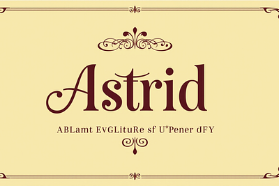 Astrid Elegant Ligature Typeface elegant font logo serif typeface