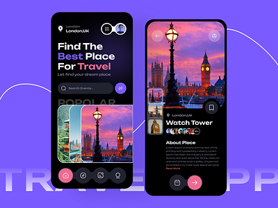 Travel App UI app app design awe ios mobile app travel travel app travel application trip