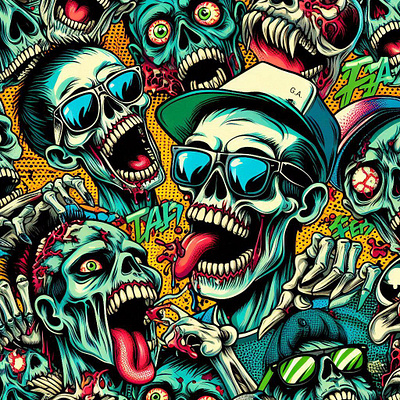 #1593 cryptoartcollector zombieart horrorart