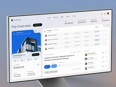 EcoJourney SaaS Platform Design ai dashboard ai platform ai powered design platform booking dashboard booking platform booking service booking system bookings business travel dashboard travel travel ai travel business travel dashboard travel plan travel platform travel system trip planner ui web design agency web design studio