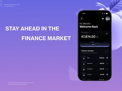 Finance Wallet Mobile App Design app banking finance finance wallet mobile app design fintech mob mobile app uiux wallet