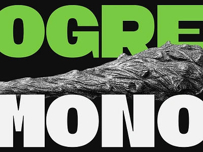 Ogre Mono Grotesk Display bold display font grotesk latin latin extended mono monospaced ogre mono grotesk display typeface ultra