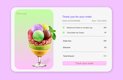 Daily UI Day 017- Purchase Receipt branding colourpallate design figma illustration logo typography ui ux