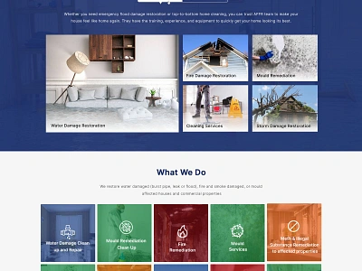 Australian Fire and Flood Restoration branding graphic design motion graphics ui