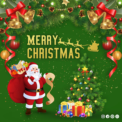 Merry Christmas ads banner design branding festival post graphic design instagram post logo merry christmas photoshop poster design product design social media post visual identy