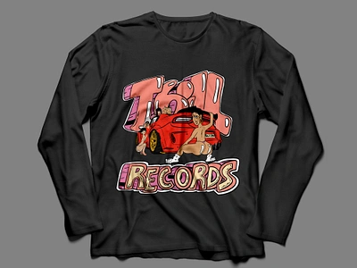 Trill Records Summer 2025 Merch illustration lettering procreate tshirt design typography