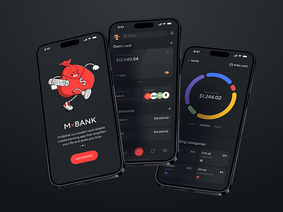 Finance Management Mobile App: Seamless Financial Control charts dark theme dashboard figma finance graphs management mobile app pie charts responsive design stats ui design uiux visualization