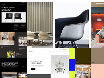 Furniture Dealer Platform Concepting agency chair designer furniture gallery grand rapids grid layout michigan office palette platform responsive spaces ui ux web web design