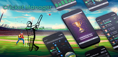 Cricket App Design app design application design banner design branding graphic design icon design mockup design thumbnail ui uiux user interface web design