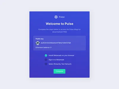 Steps tracker - Pulse app blockchain crypto marketing ui ux web design