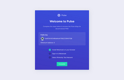 Steps tracker - Pulse app blockchain crypto marketing ui ux web design