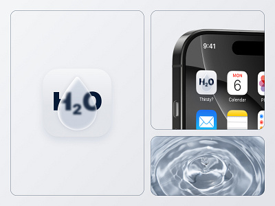 Water Tracker App Icon for iOS app app iacon flat icons ios mobile ui vector