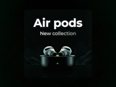 air pod banner airpod apple banner cool cool banner dark headset neon smoke