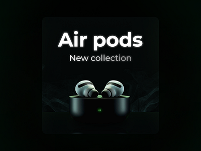 air pod banner airpod apple banner cool cool banner dark headset neon smoke