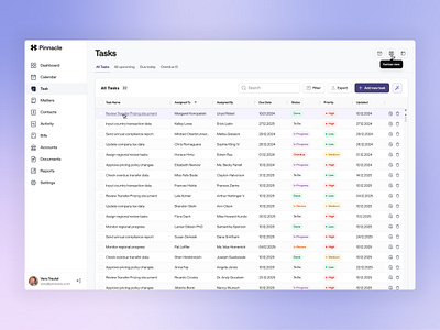 Task management - Dashboard app b2b best business clean contacts crm dashboard design erp management product project saas task tasks tp transfer pricing ui ux