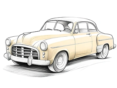 Classic Car Sketch Illustration car car concept car drawing car illustration car sketch cartoonsaz classic car classic car design classic car illustration concept concept art design graphic design illustration old car drawing pencil sketch sketch sketching vintage car vintage car drawing