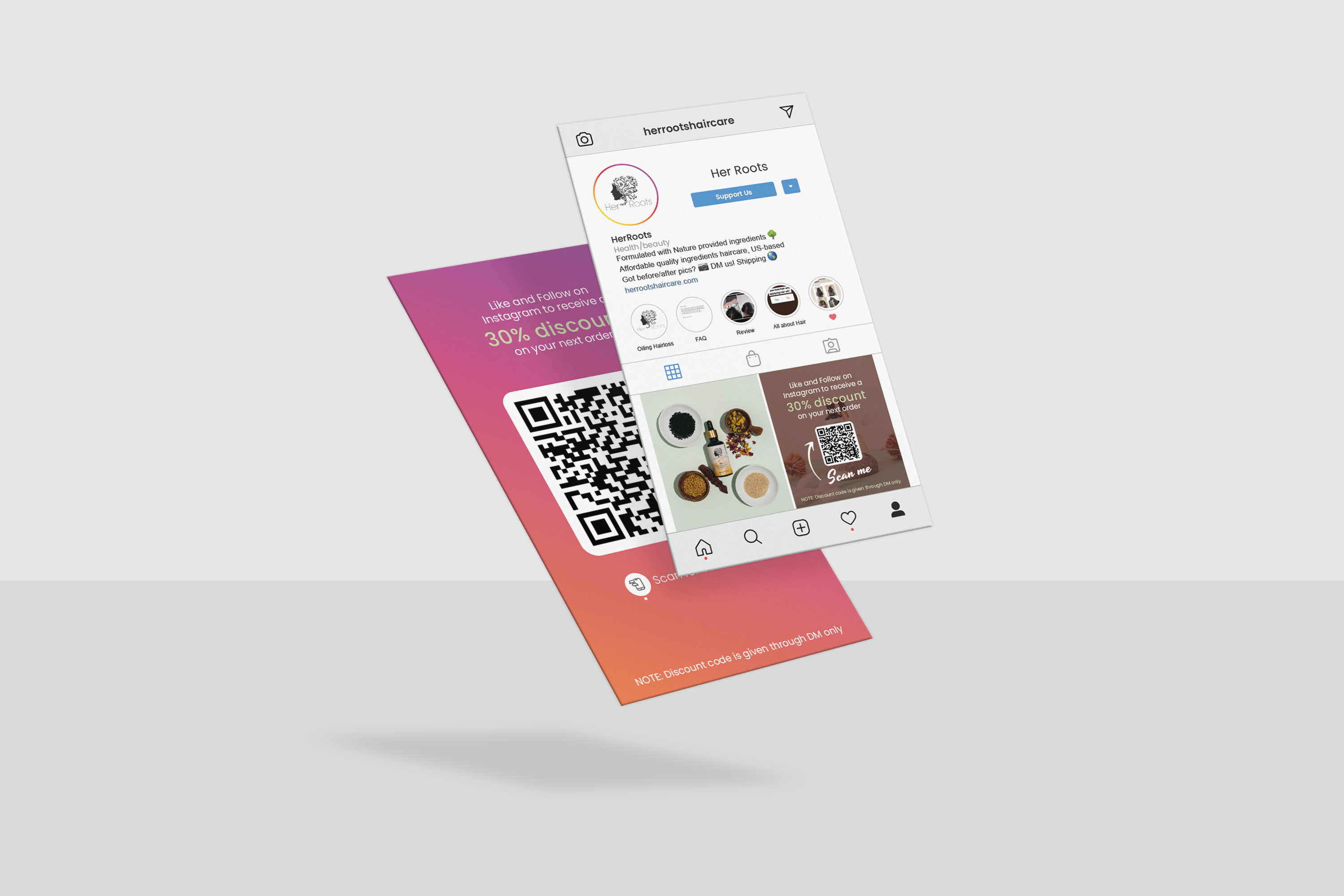 Example of Digital Instagram Business Card Design
